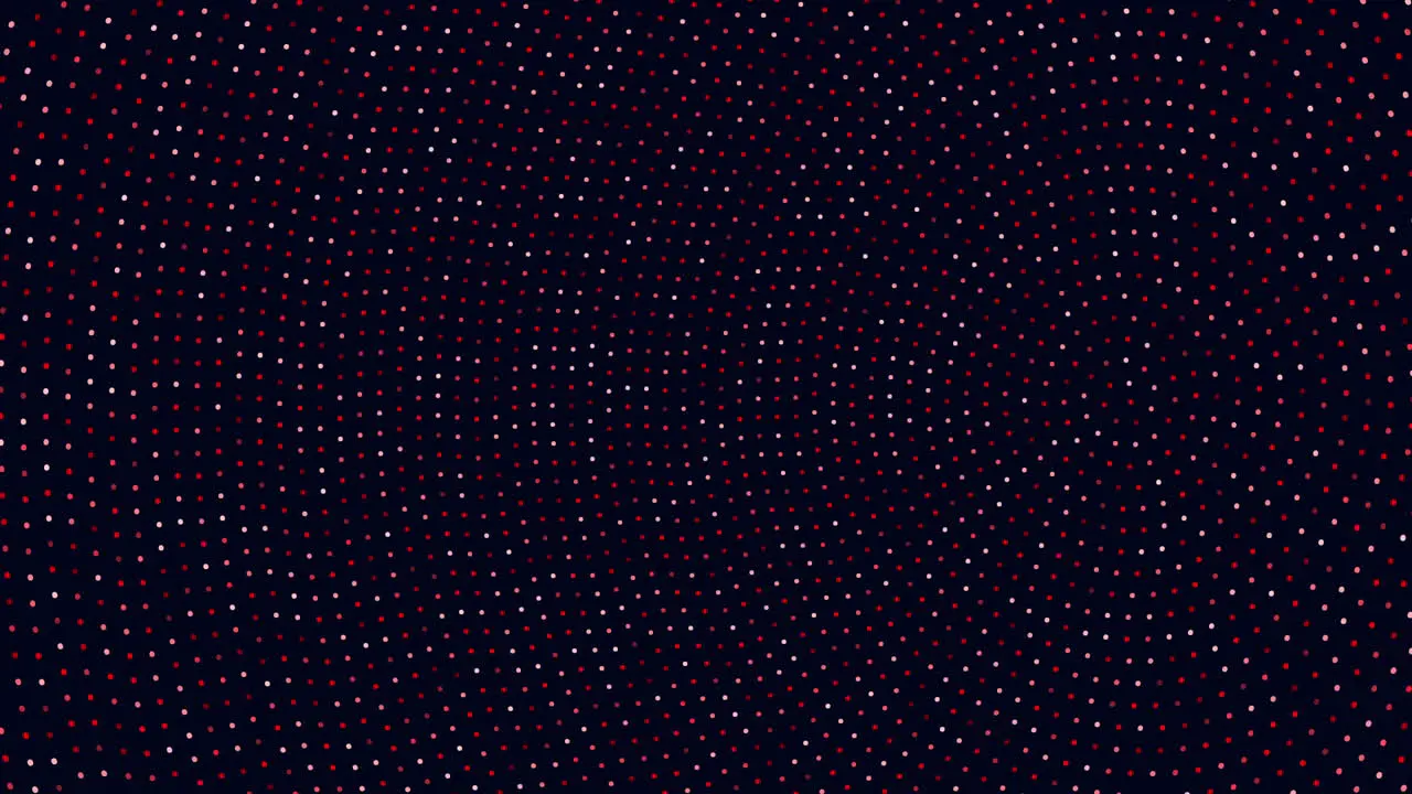 Colorful symmetrical dot pattern on black background