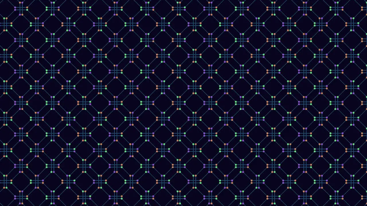 Grid of blue and purple dot pattern