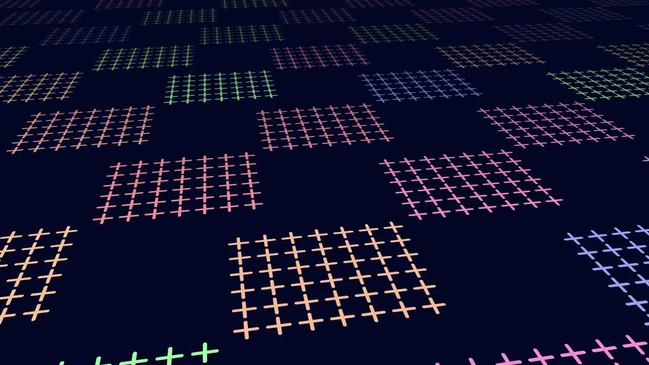 Vibrant Grid Of Colorful Squares On Dark Background