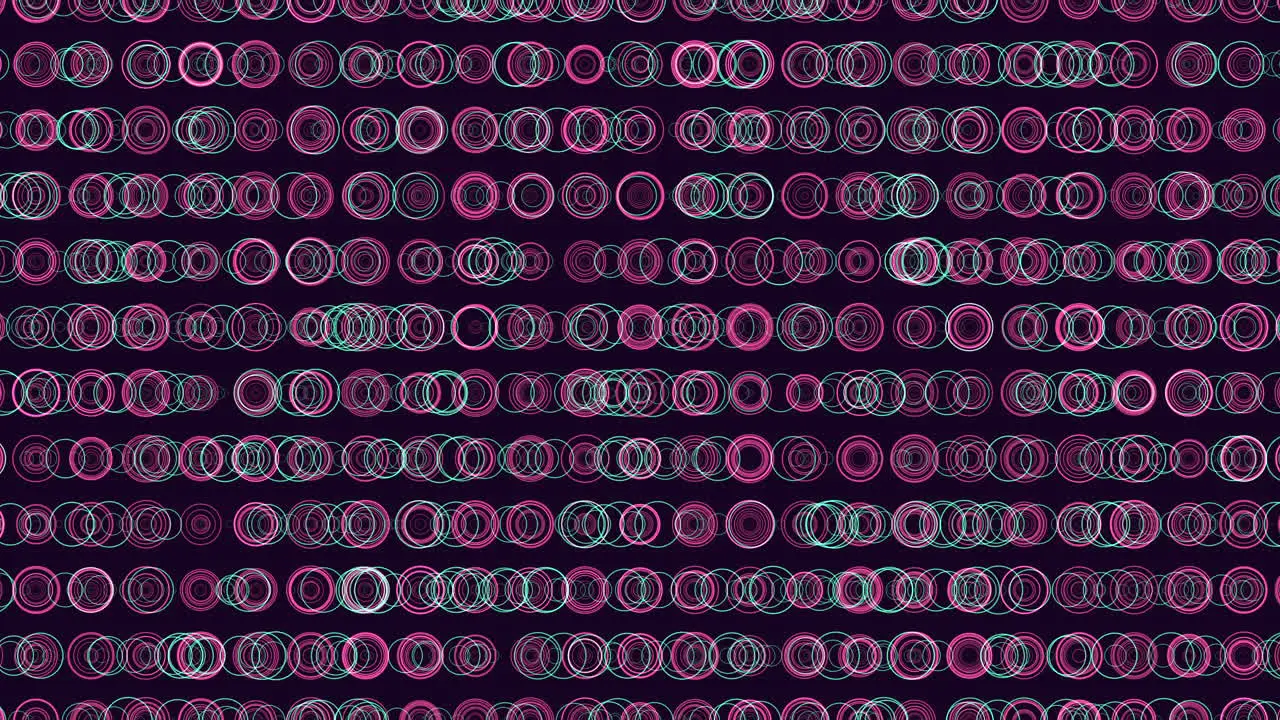 Symmetrical circles vibrant patterns on black background