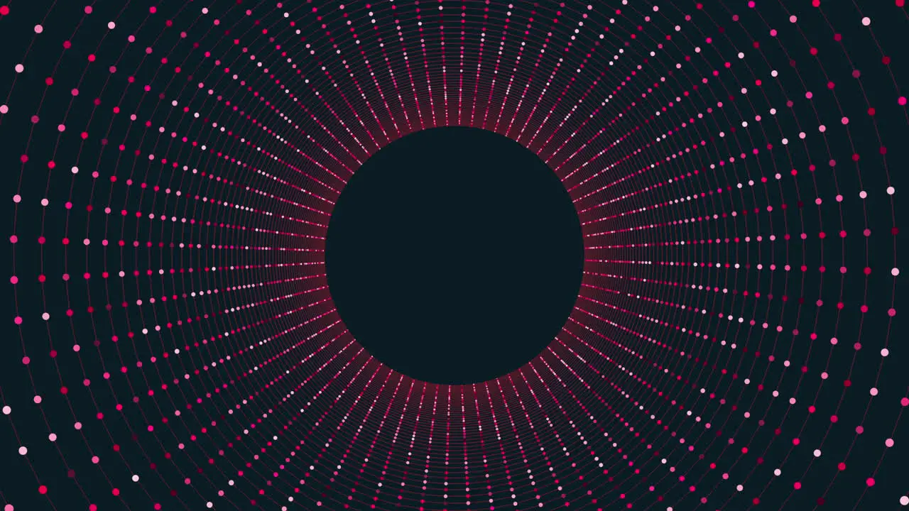 Intricate and striking circular dot pattern on black background