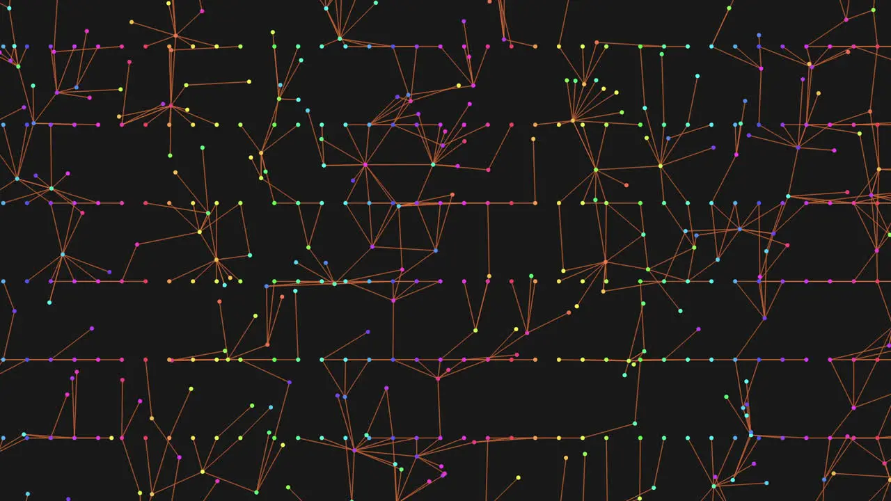 Vibrant Network Of Lines And Dots On A Black Backdrop