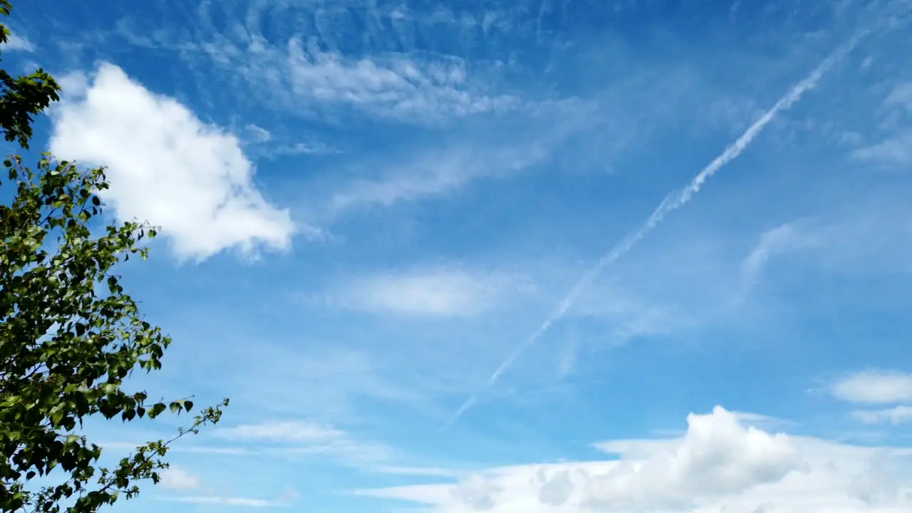 Bluesky with fast moving clouds