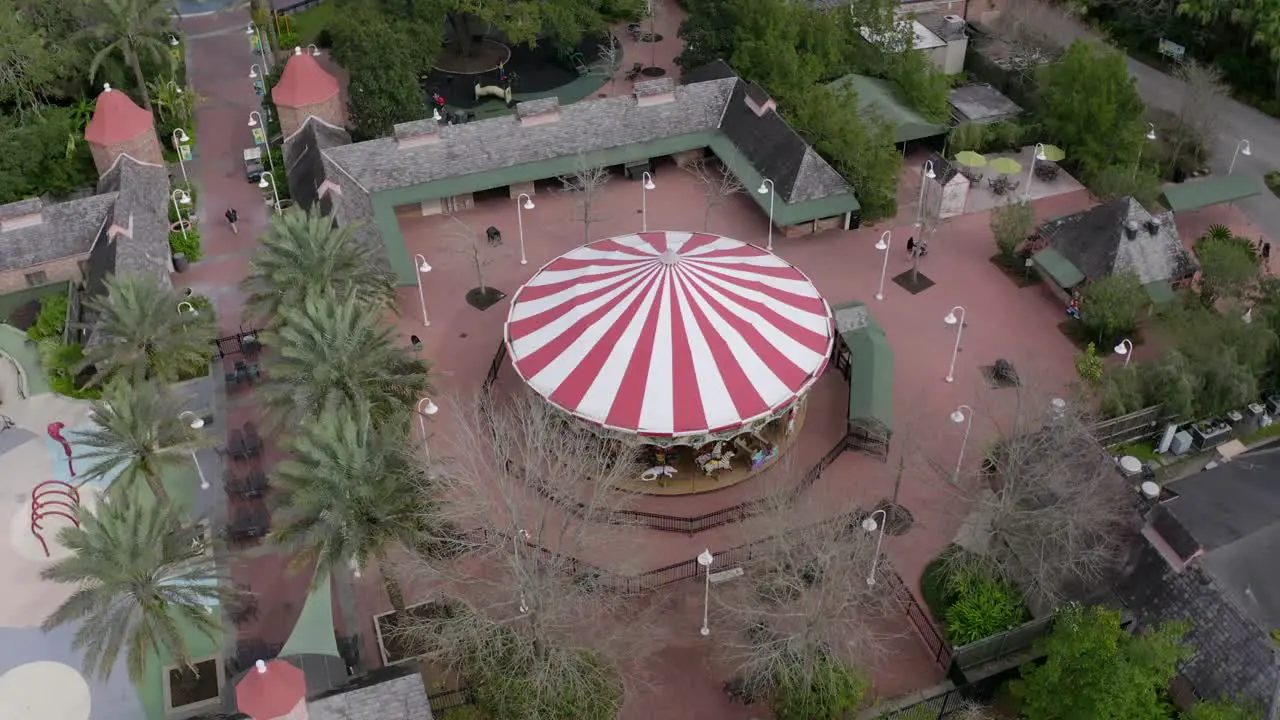 Aerial view of carousel at Audubon zoo in New Orleans