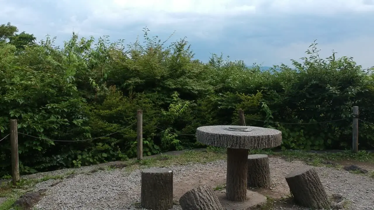 Drone shot view from the Usui Pass Observation Platform in Karuizawa Japan