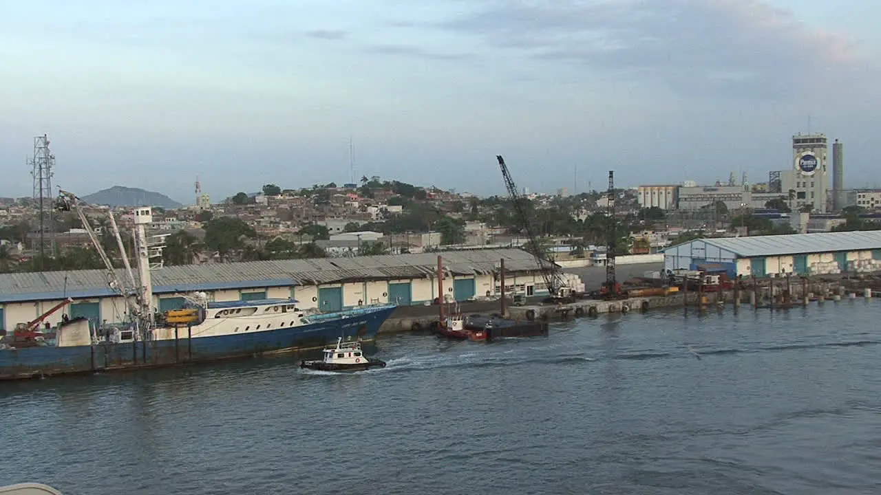 Mexico Mazatlan docks and tug boat