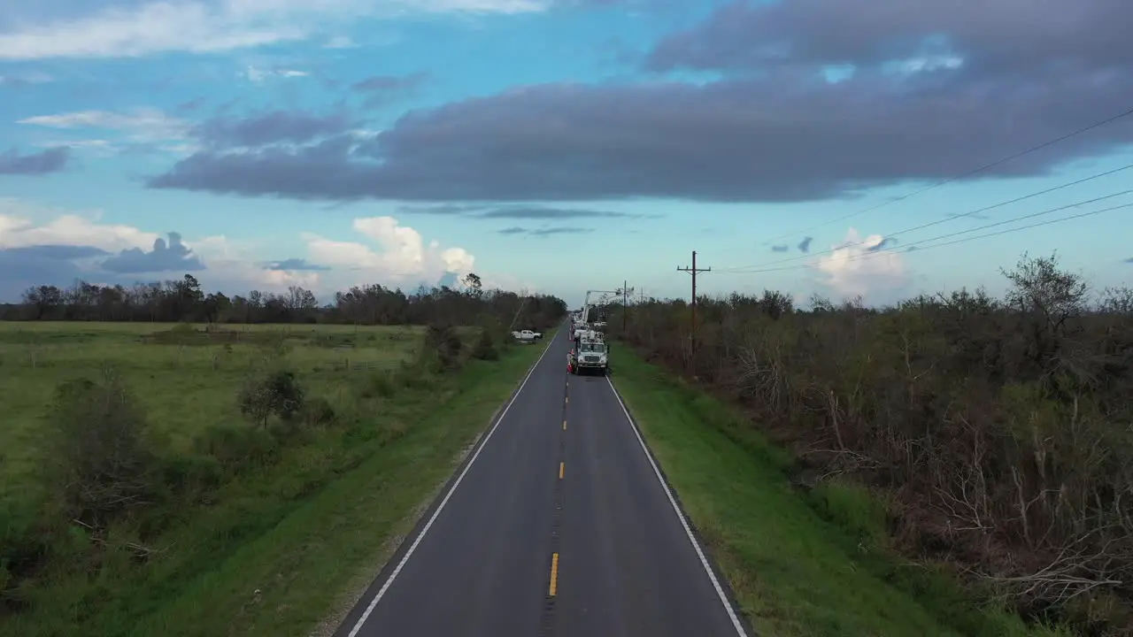 Power company lineman working hard to restore power after Hurricane Laura