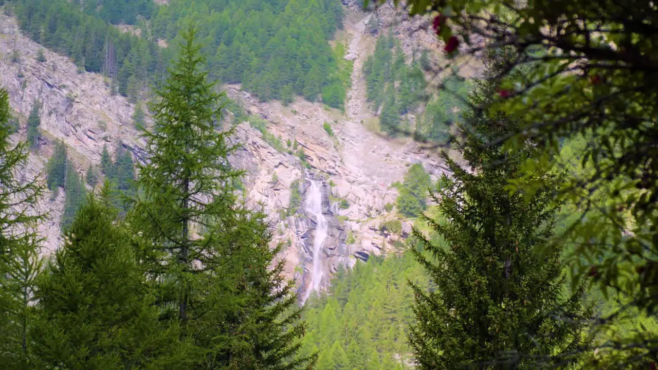 Waterfall in a rocky mountain