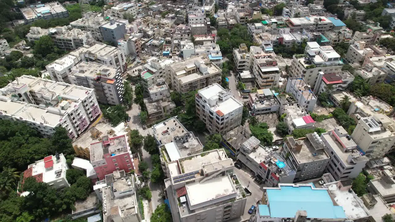 4K aerial night video of Banjara Hills and Hill Top colony is an urban commercial centre and one of the most affluent neighbourhoods in Hyderabad Telangana India