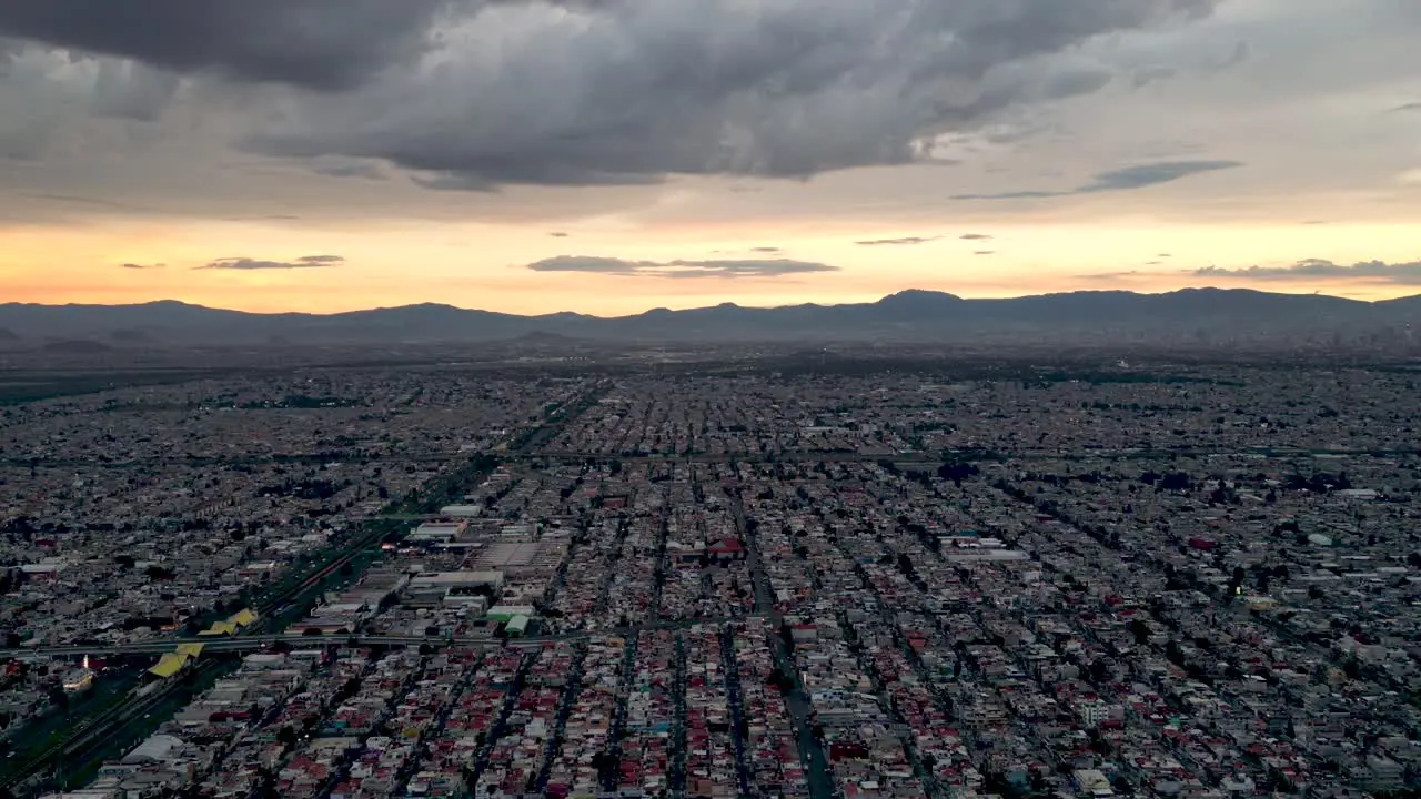 Ecatepec from the Clouds Enchanting Aerial Hyperlapse Mexico