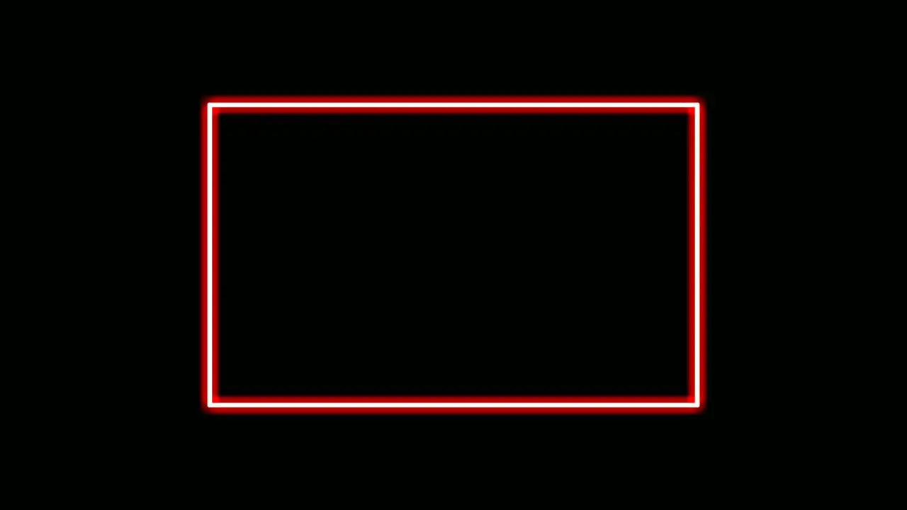 Neon light border animation on black background