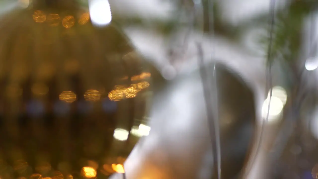 Abstract Christmas background defocused tilting up