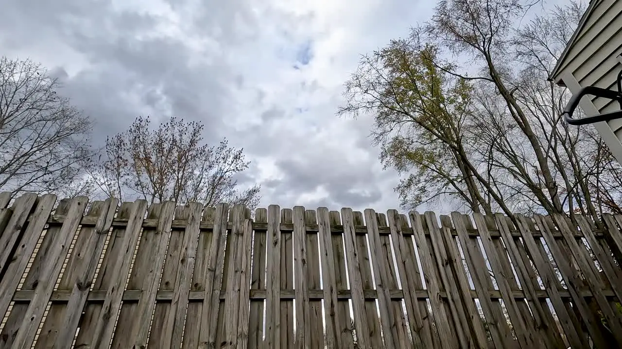 Time Lapse Shot Of Cloudy Sky From House Yard