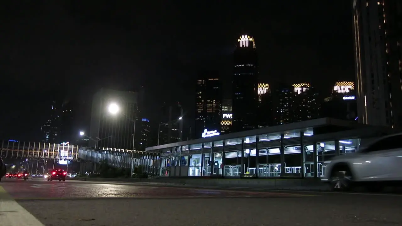 Time-lapse night traffic during covid pandemic 19