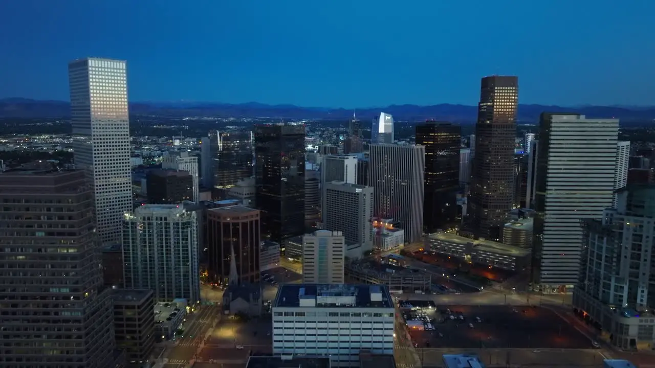 Denver Colorado skyline at night