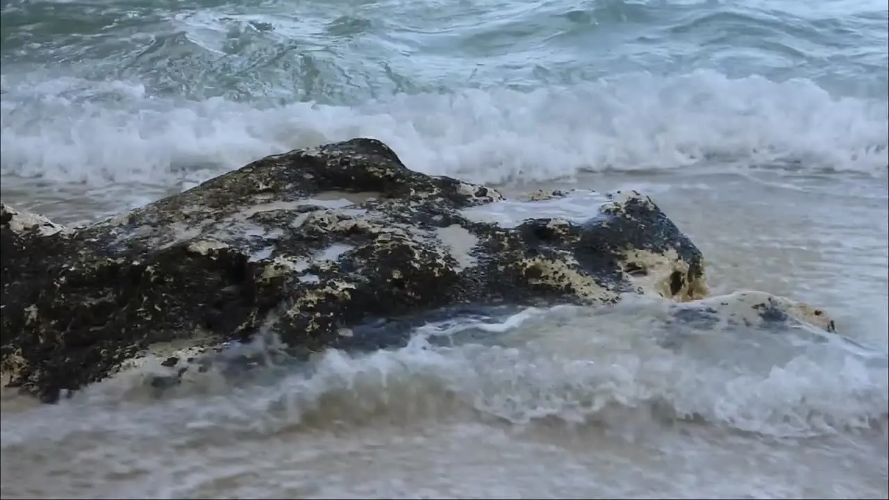 The powerful crashing of sea waves in Nusa Penida Bali Indonesia