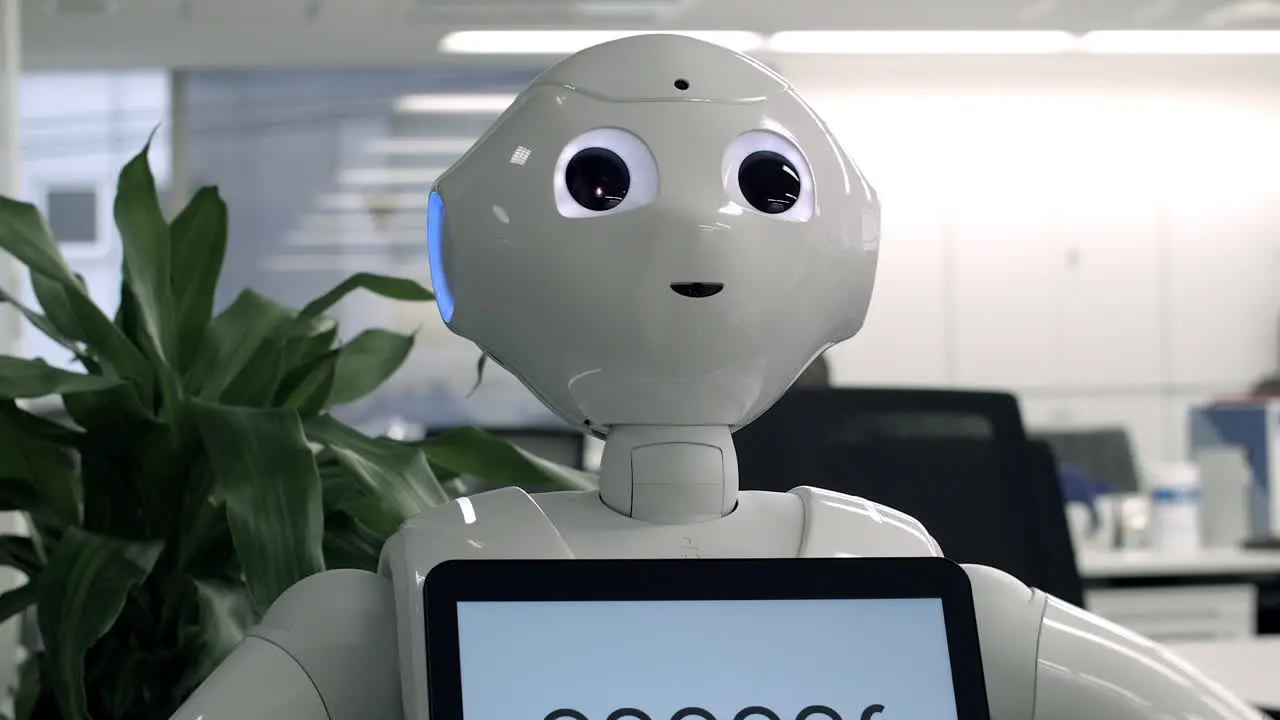 Pepper Robot turning on and getting ready for assist