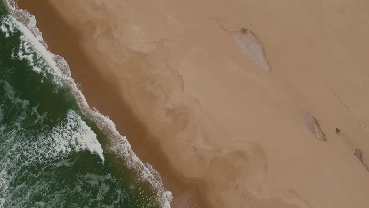 Ocean water waves at the coastal beach of Rocha Uruguay