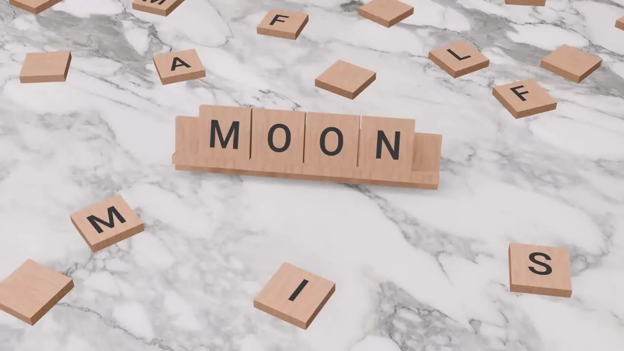 Moon word on scrabble