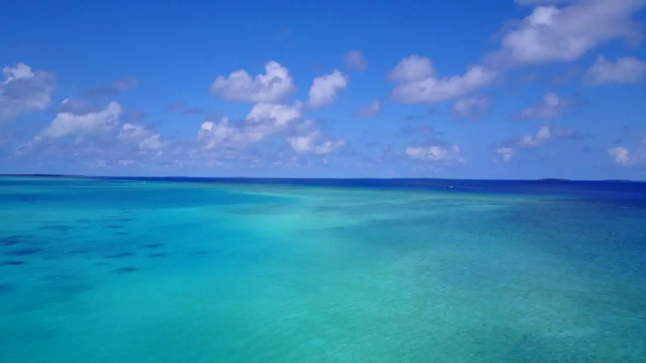 Endless tropical sea with vibrant blue colors in Indian ocean 4k