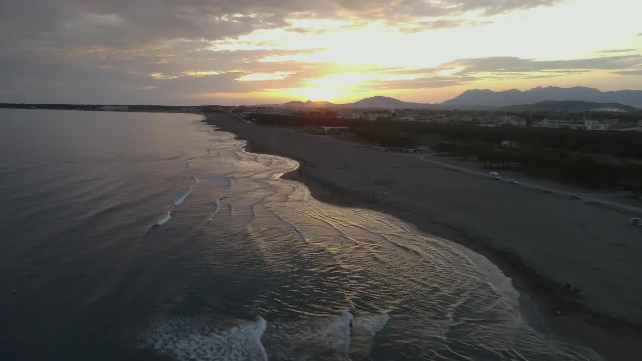 A scenic sunset at Albanian beaches