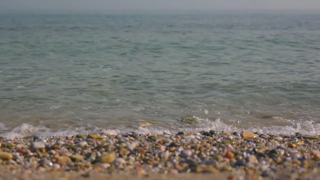 Ocean waves at a rocky beach