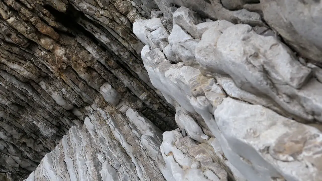 Stone formations with different patterns layers and textures