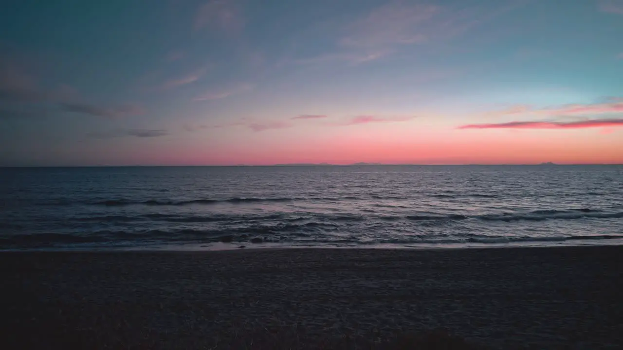 Evening time lapse at the beach