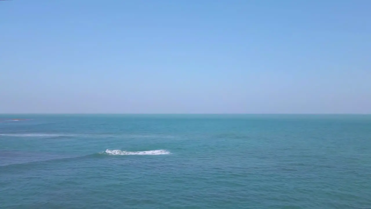 Aerial view of vast blue sea water in Bay of Bengal