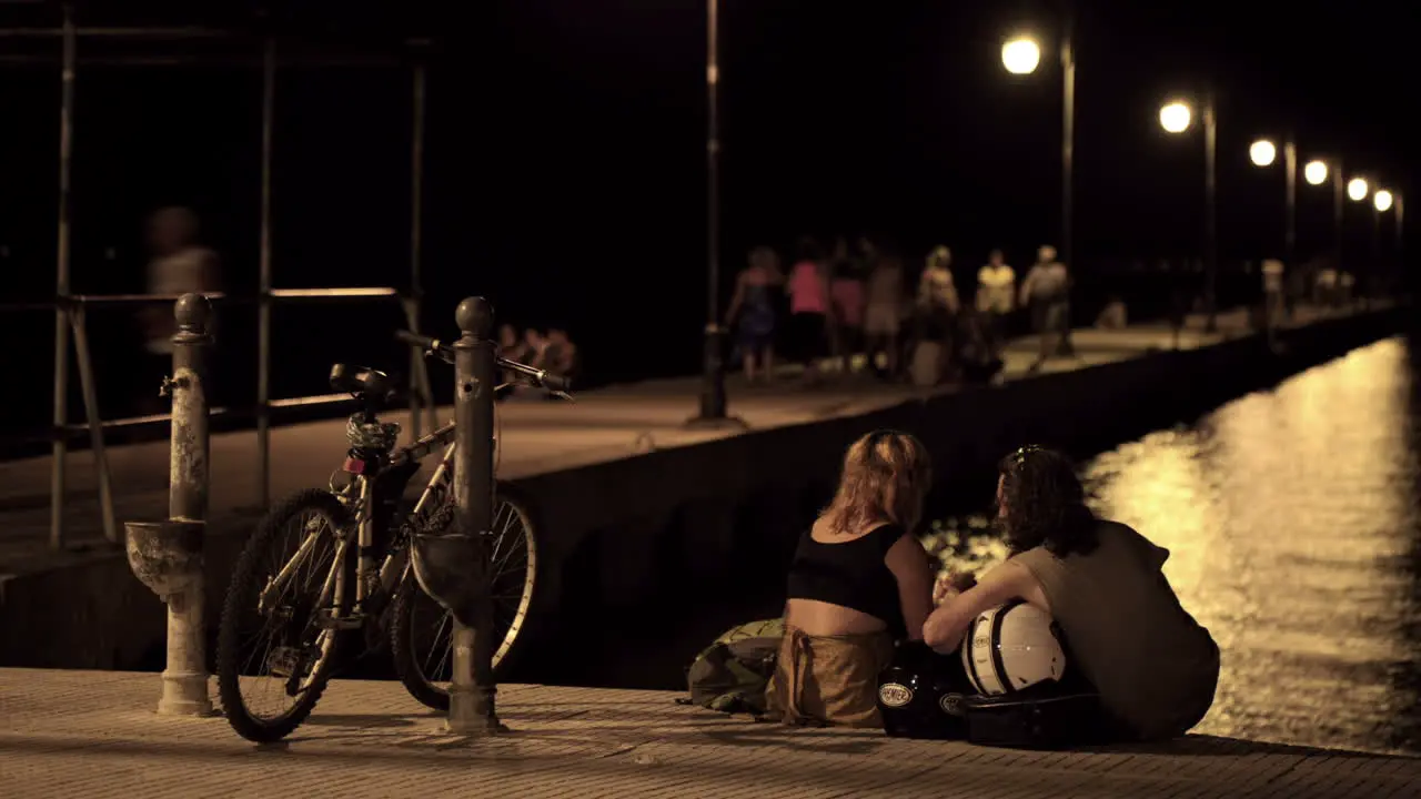 Time lapse pier Thessaloniki Greece