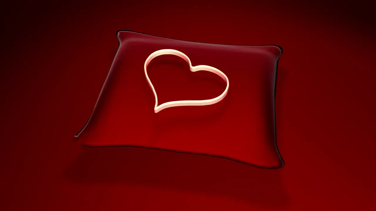 Heart on Red Cushion 