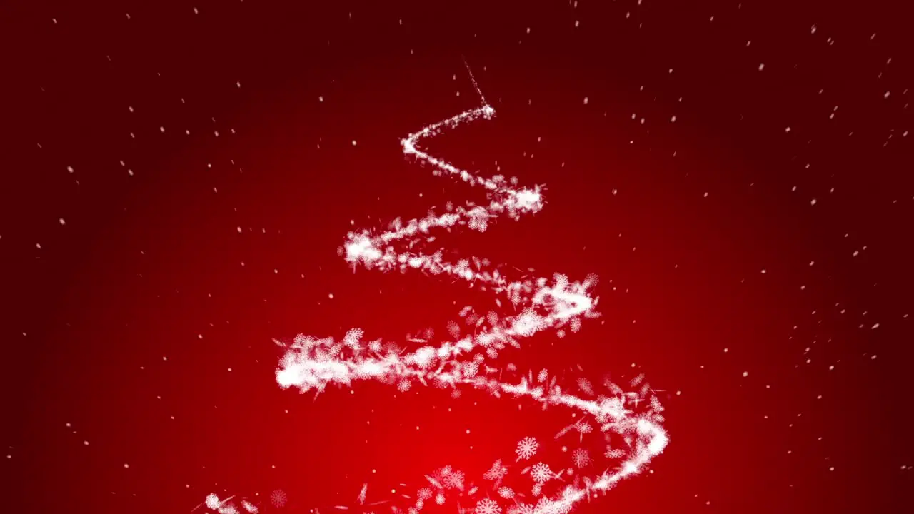 Merry Christmas on Red Background