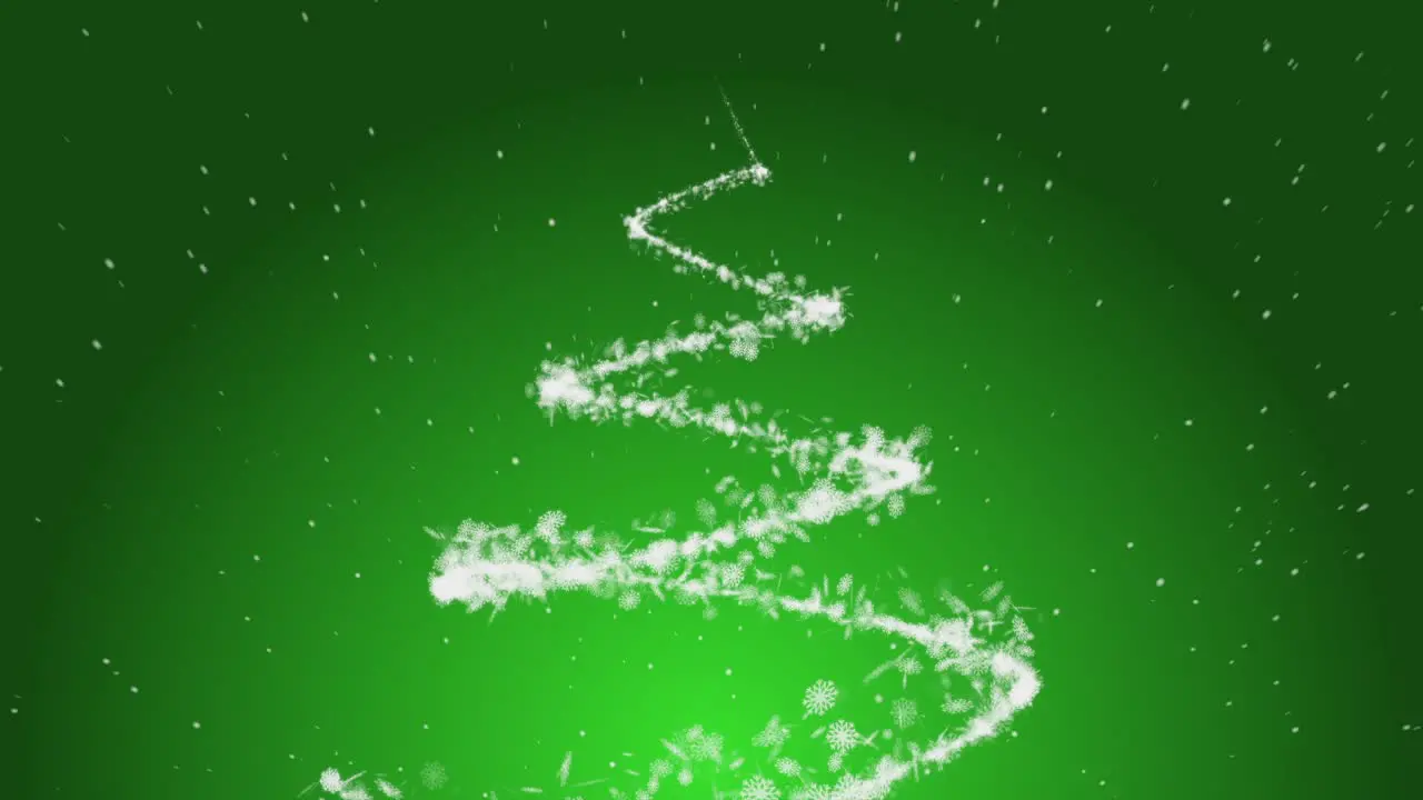 Merry Christmas on Green Background