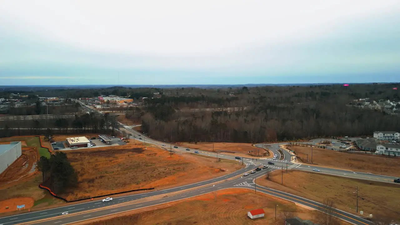 Stunning Aerial Shot Flying Past Cell Phone Tower with Forest in Background