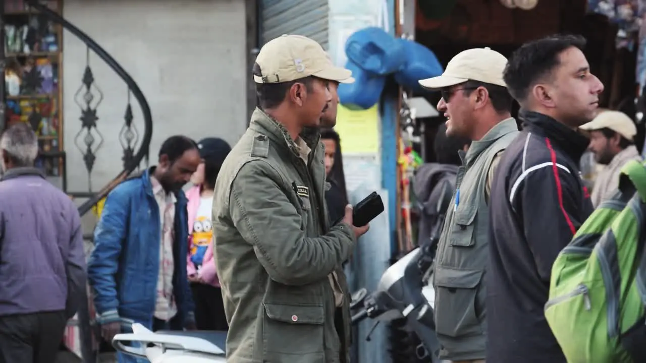 Two Policemen talking to each other near the Market Street