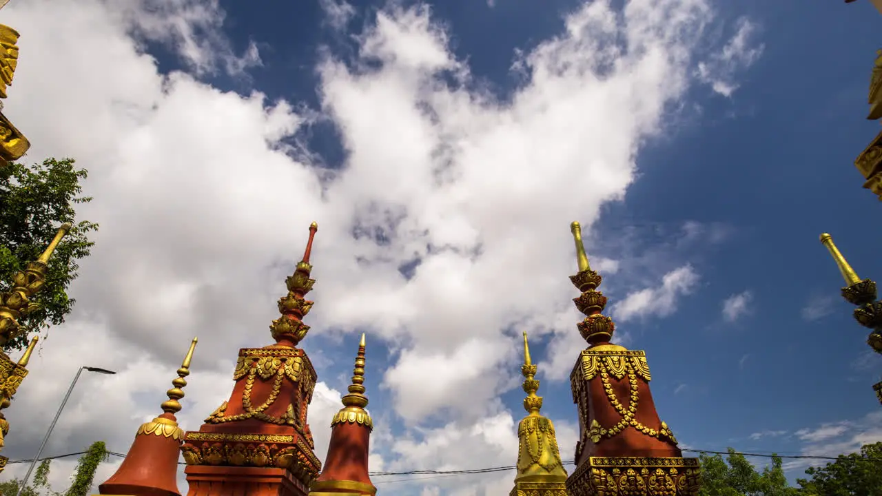 Decorative burial shrines in temple grounds