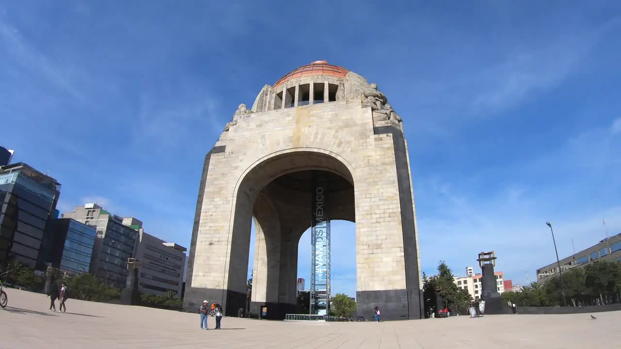 A hyperlapse walking around the Monument to the Revolution in Mexico City Mexico one of the major landmarks of the city