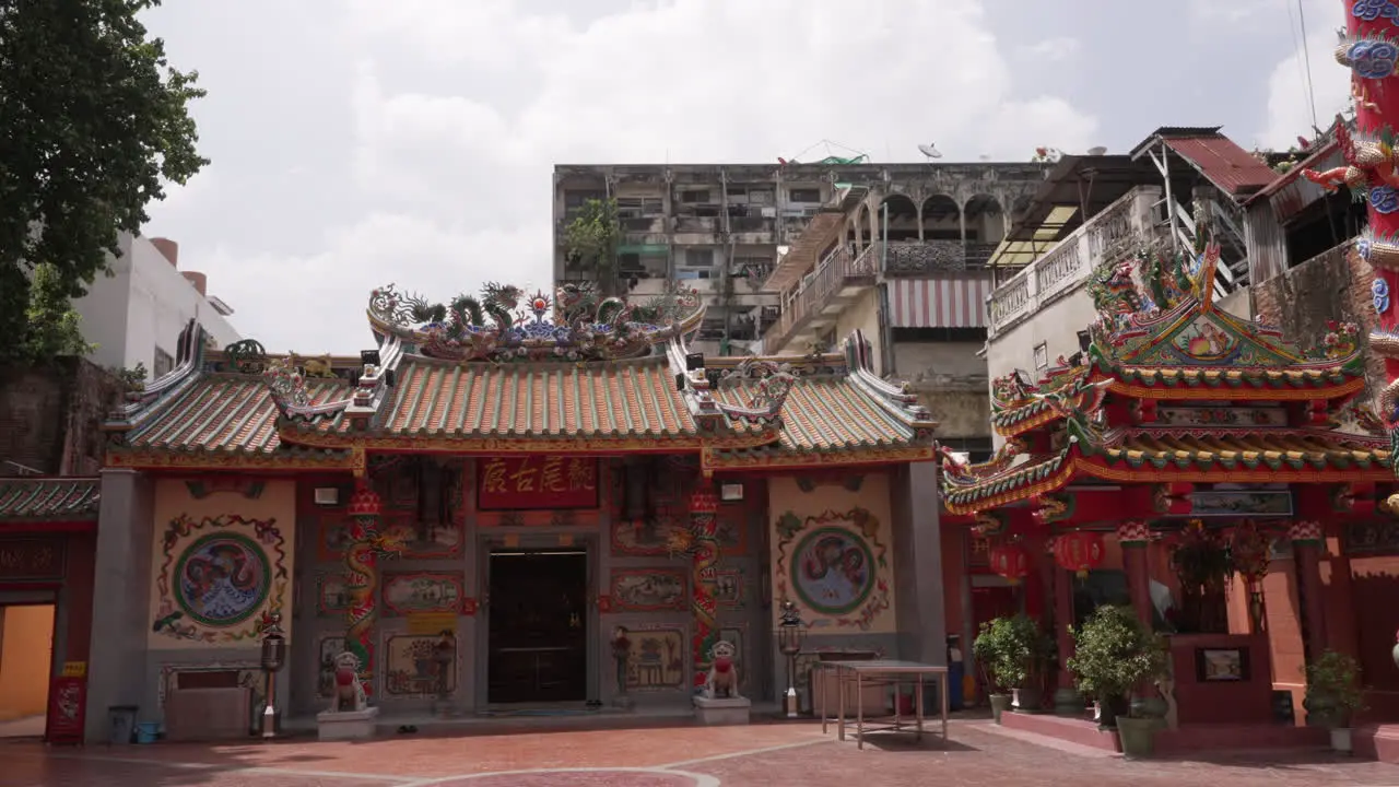 Traditional Chinese Temple in Chinatown in Bangkok Thailand