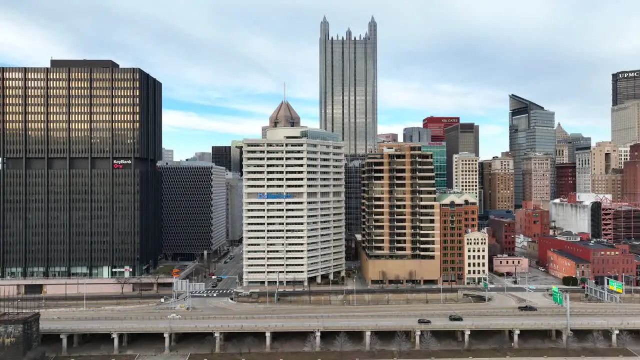 Downtown Pittsburgh Pennsylvania buildings at day