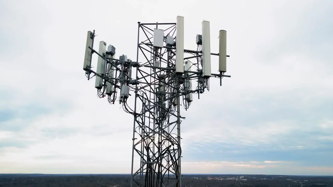 Stunning Aerial Shot of Cell Phone Tower