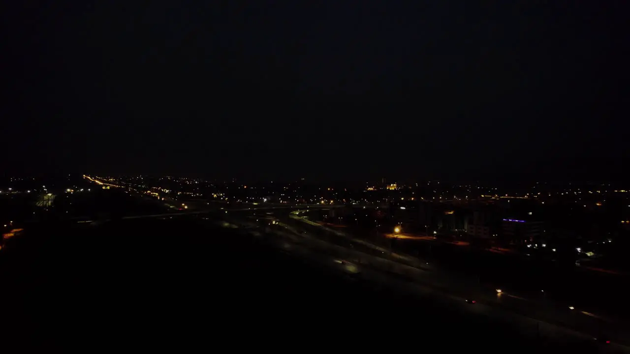 Islamabad drone shot of night drone view coming closer to city Islamabad Pakistan