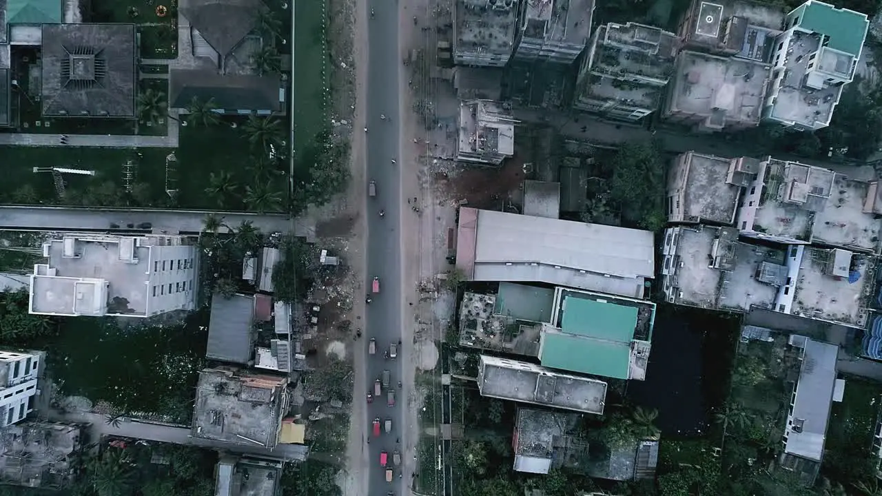 Aerial view of a residential area