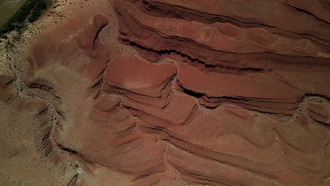 Drone Aerial Cinematic Shot of a detailed texture of the abstract patterns in the desert dunes of Antelope National Park