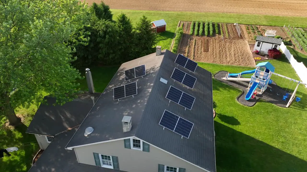 Beautiful American home with sustainable energy setup of solar power