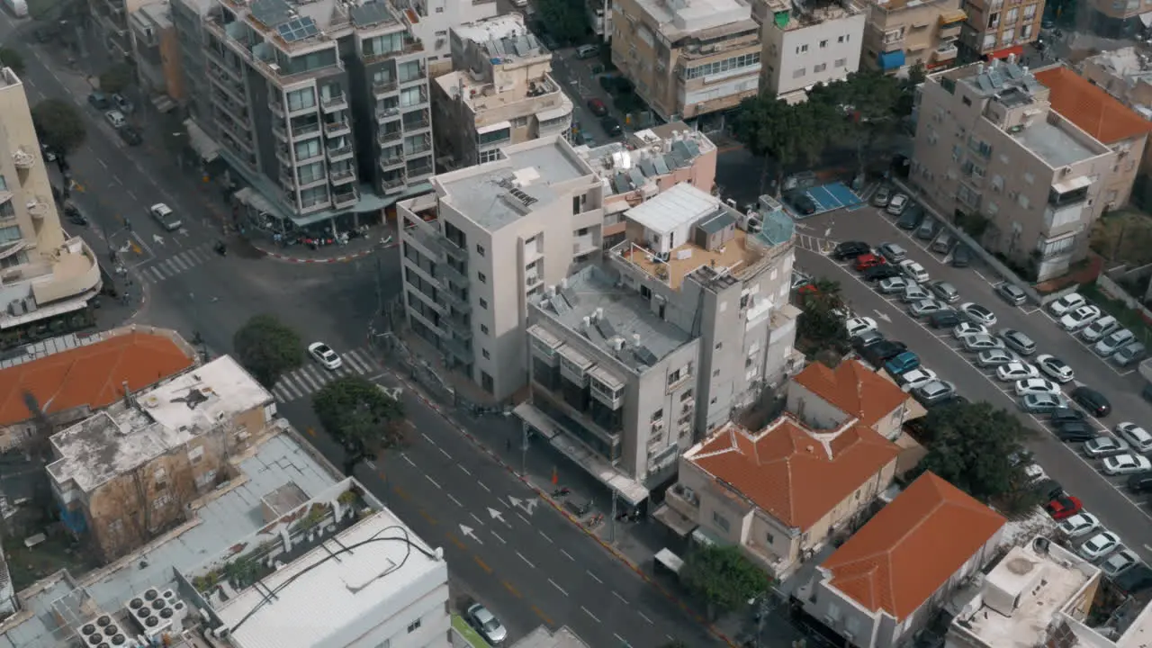 Street view with car traffic in Tel Aviv Israel