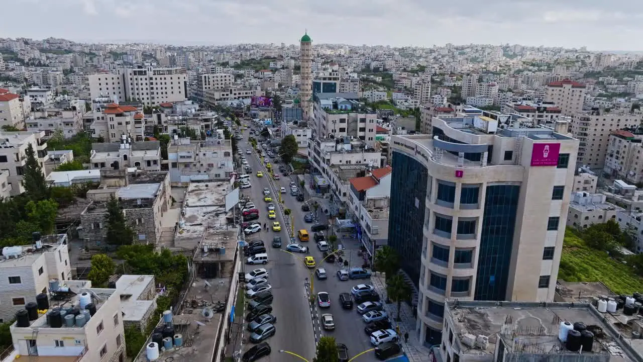 Aerial View Of Commercial City Capital Of Hebron In The Southern West Bank Palestine