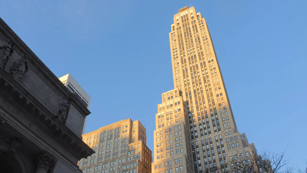 Low angle view of the Empire State Building