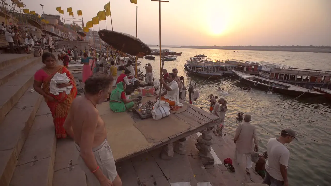 Crowded Waterfront in Varanasi