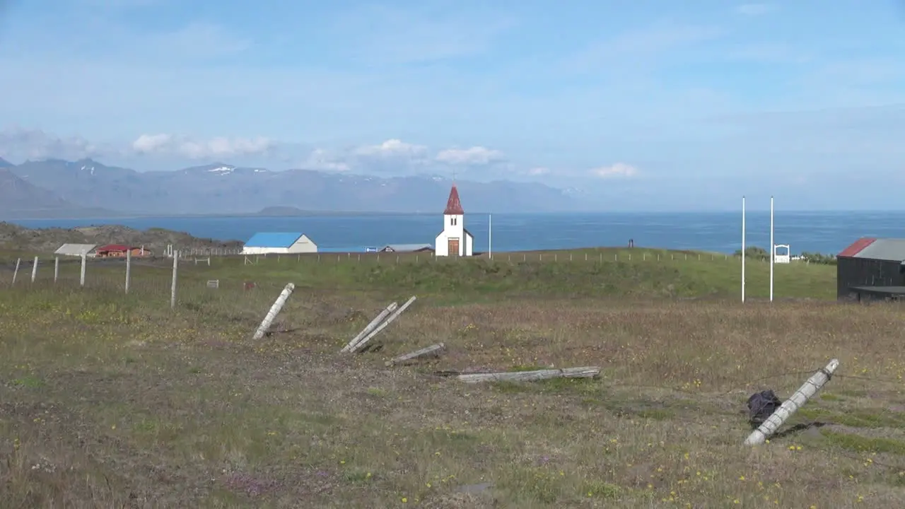 Iceland church at Hellnar zoom in 2