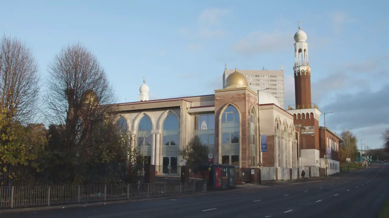 Exterior Of Birmingham Central Mosque In Birmingham UK 1